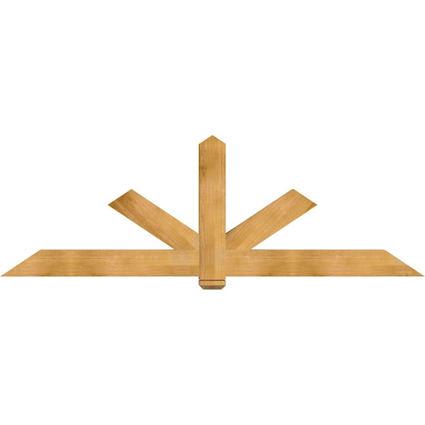 Ekena Millwork Kennewick Rough Sawn Timber Gable Bracket, Western Red Cedar, 96"W x 32"H x 4"D x 6"F, 8/12 Pitch GBW096X32X0406KEN00RWR - main